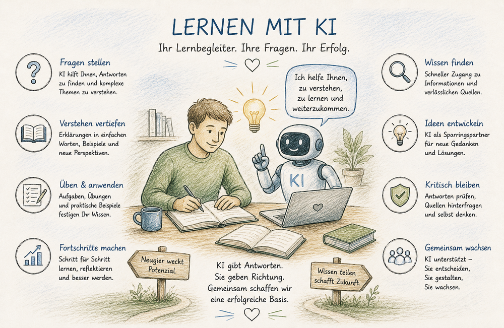 Lernen mit KI – Chance, Werkzeug und Lernbegleiter Beitragsbild